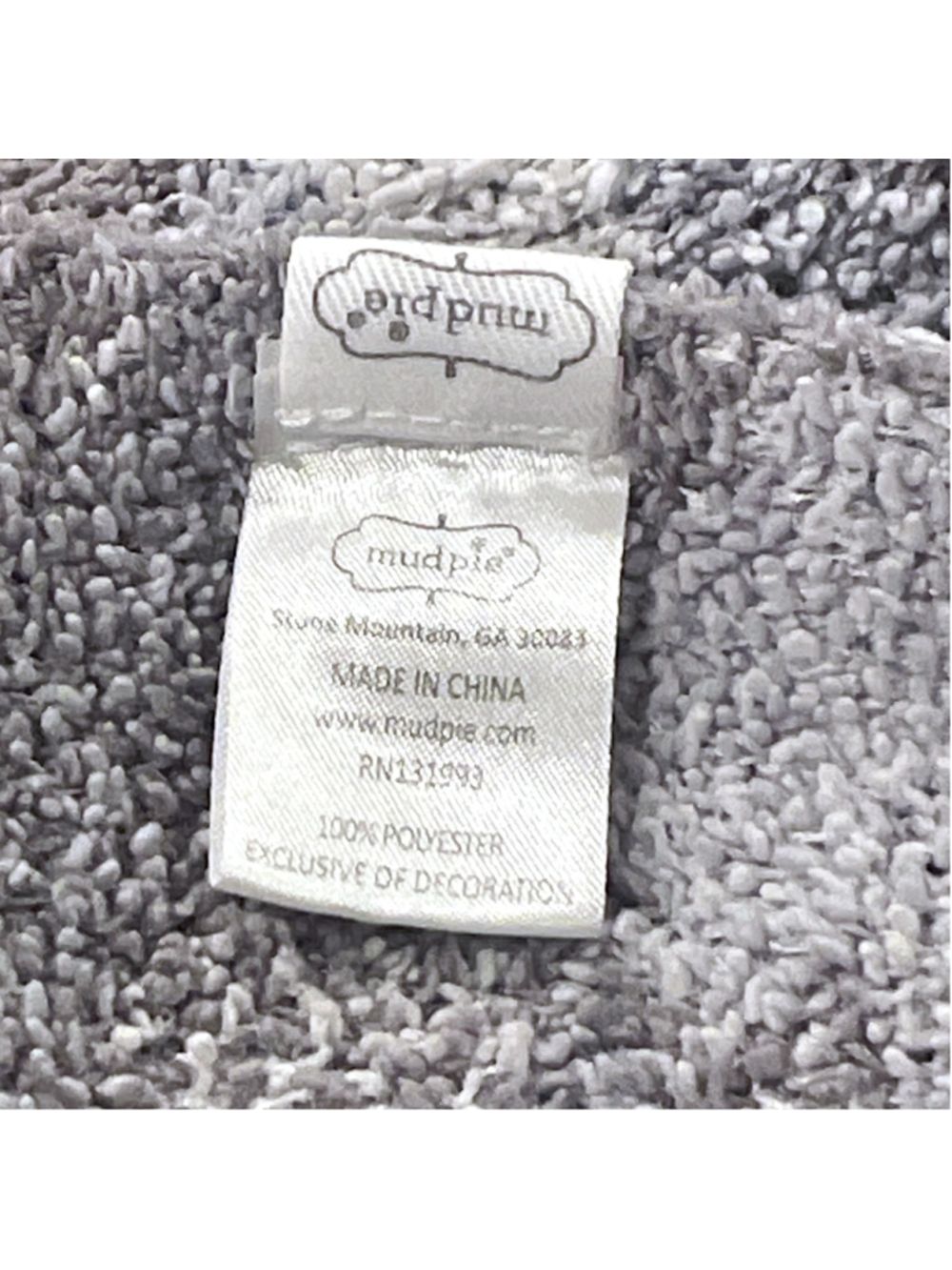 Mud Pie Chenille Gray Camo Blanket Soft - Picture 5 of 9
